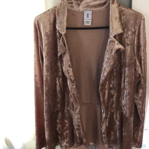 Nude Crushed Velvet Jacket